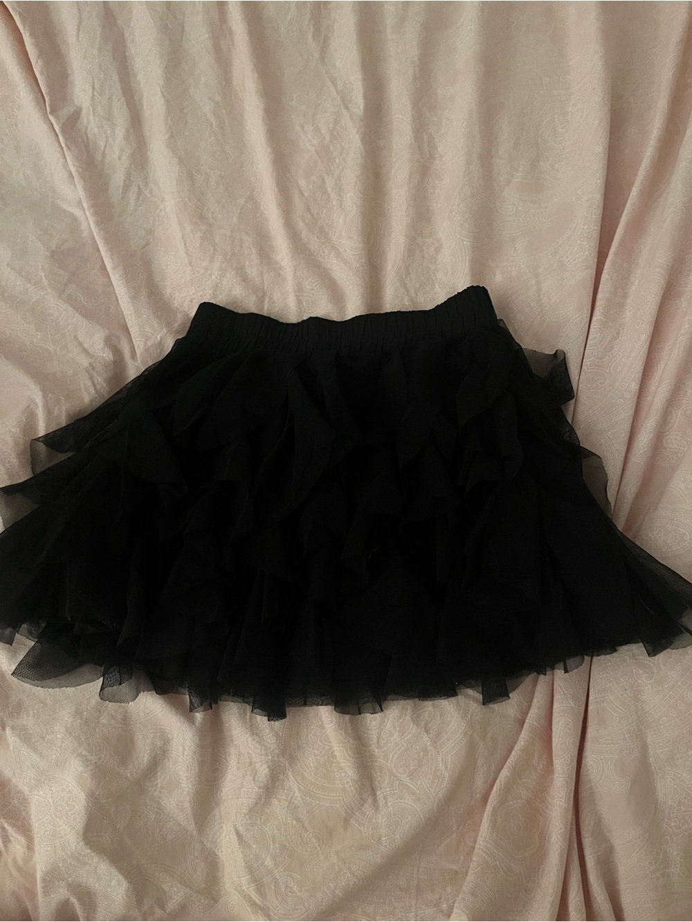 Old Navy Black Layered Ruffle Mini Skirt - Kids